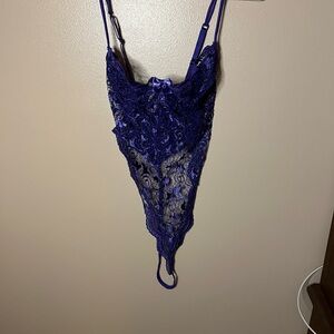 Vintage Victoria's Secret Deep Purple Lace Lingerie